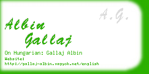albin gallaj business card